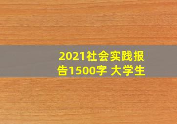 2021社会实践报告1500字 大学生